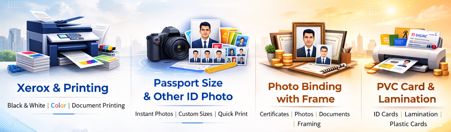 We provide high-quality black & white and color Xerox and printing services.